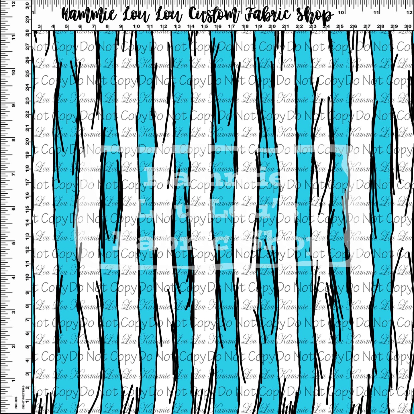 R124 Crazy Cat - Stripes Aqua