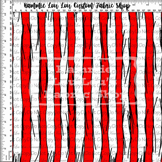 R124 Crazy Cat - Stripes Red