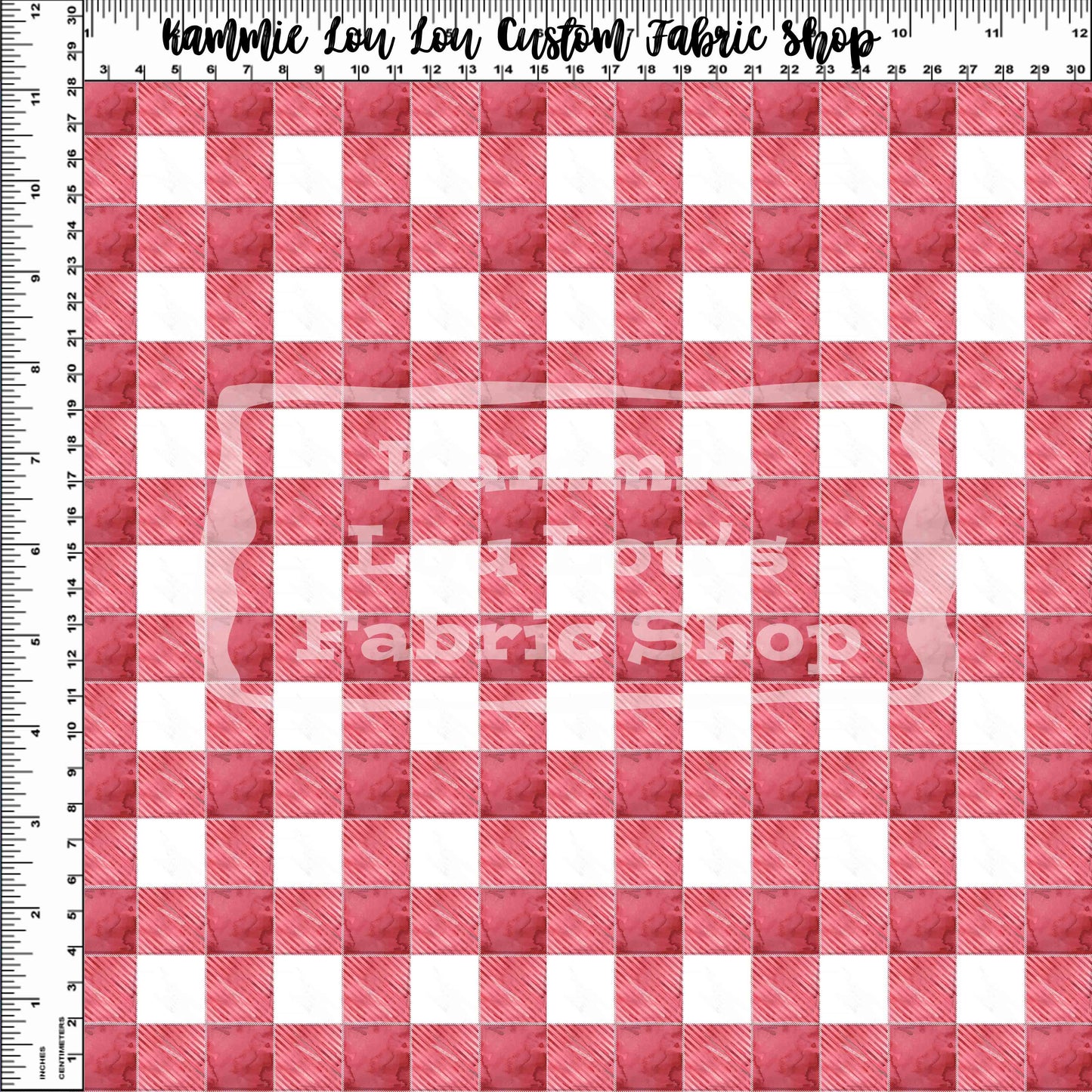 Sweet Strawberry Fields - Dark Red Plaid