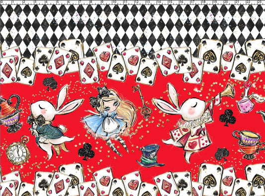 R107 Wonderland Tea Party - Classic Double border