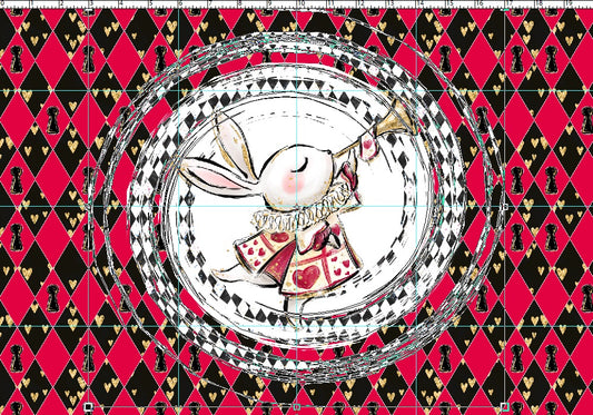 R107 Wonderland Tea Party - Panel 6 - Rabbit - adult