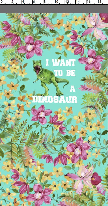 R108 Prehistoric Paradise - Want to be a Dino (ALL PANELS) - I Want to Be - CHILD - TEAL