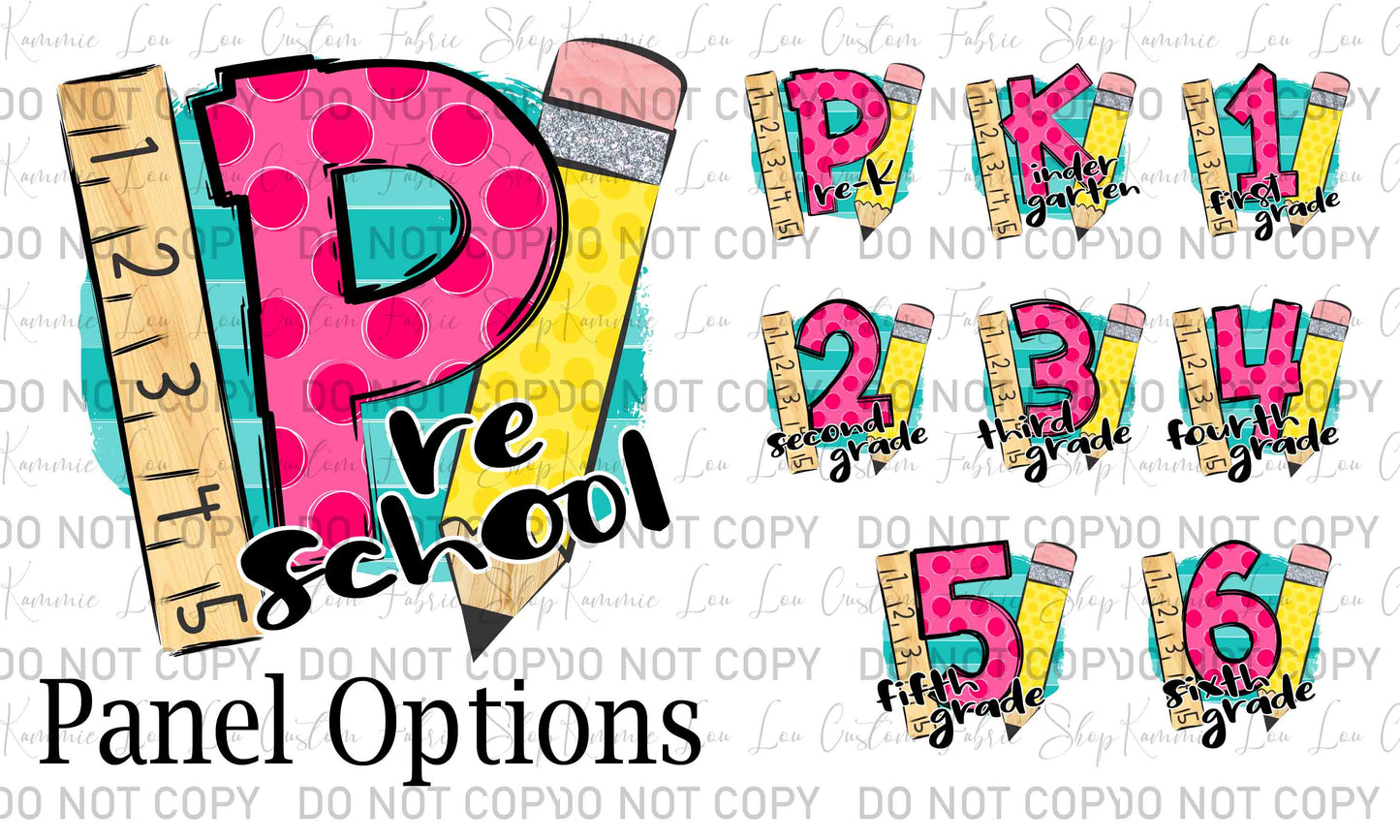 R117 : School Days - Blackboard Collection - Pencil Ruler Panel