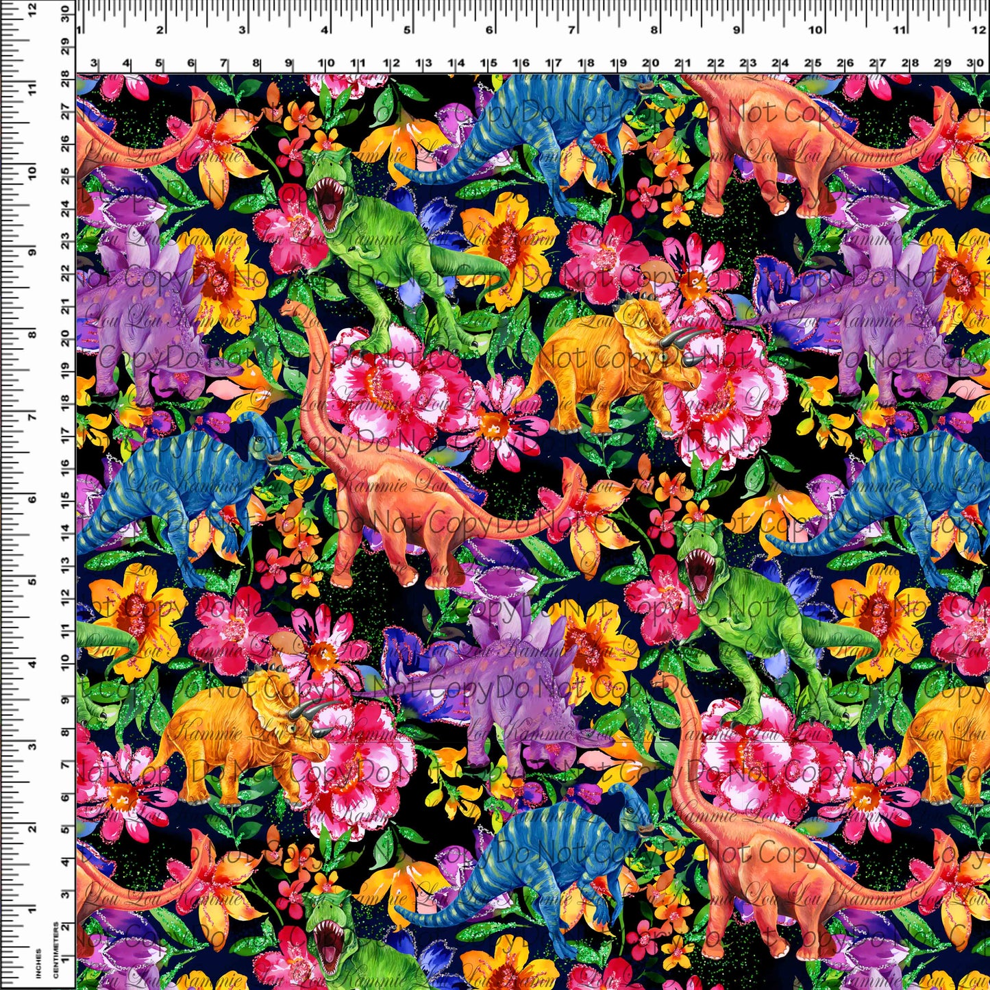 R108 Prehistoric Paradise - Dino Paradise Floral