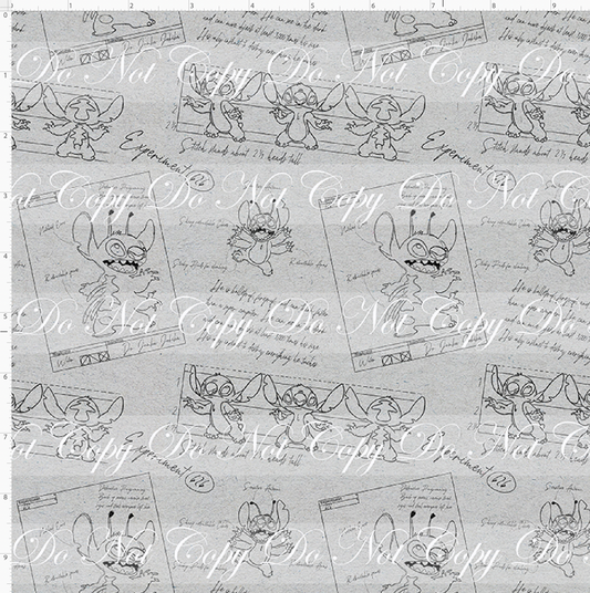 626 Doodle Disasters - Main - Black on Heather Grey - small scale