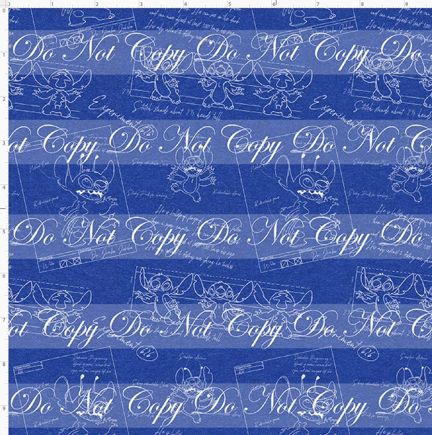 626 Doodle Disasters - Main - White on Heather Royal Blue - small scale