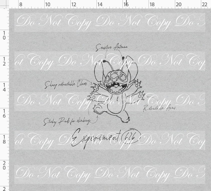 626 Doodle Disasters - Panel - Black on Heather Grey - individual - adult