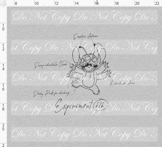 626 Doodle Disasters - Panel - Black on Heather Grey - individual - adult