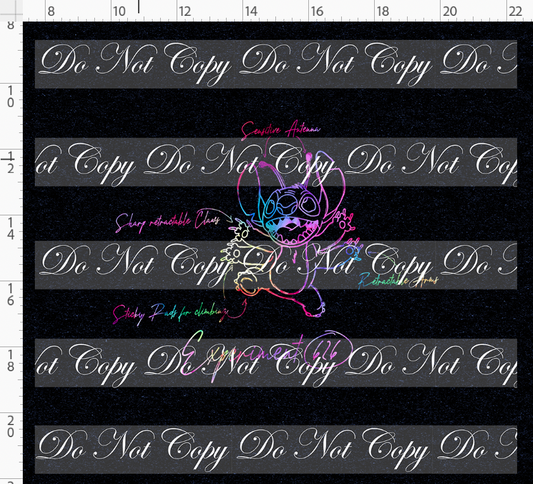 626 Doodle Disasters - Panel - Colorful on Black - individual - adult