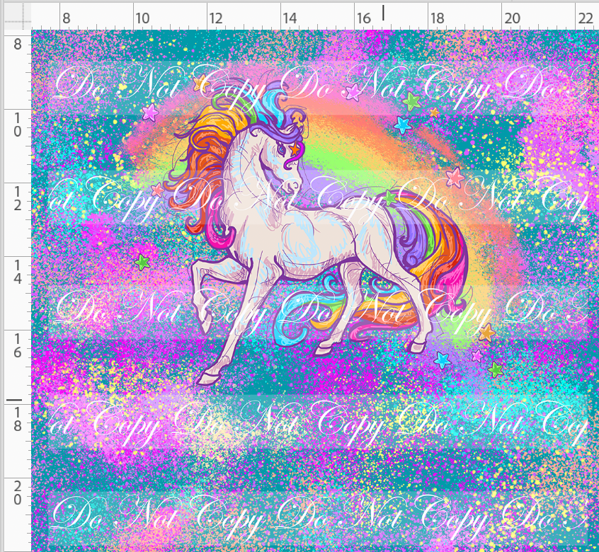 80's throwback - Rainbow Unicorn - Unicorn Panel - adult