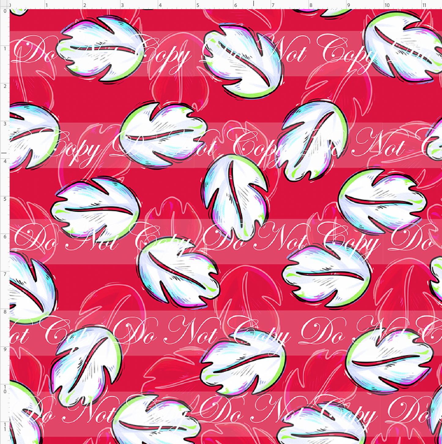 Aloha Adventures-Leaf Coordinate-red-regular scale