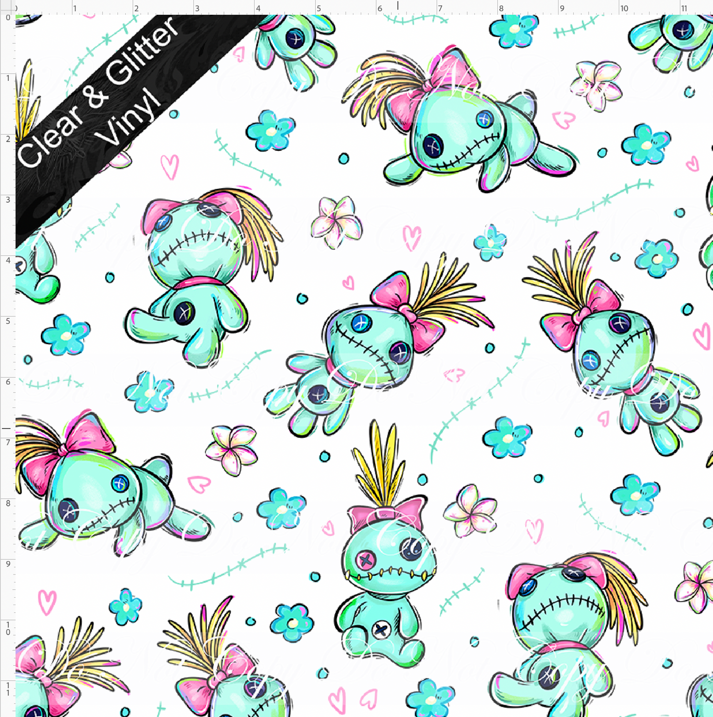 Aloha Adventures-sidekick-Regular Scale-CLEAR & GLITTER VINYL