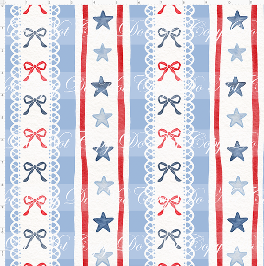 American Heritage - Bows and star stripe - regular scale