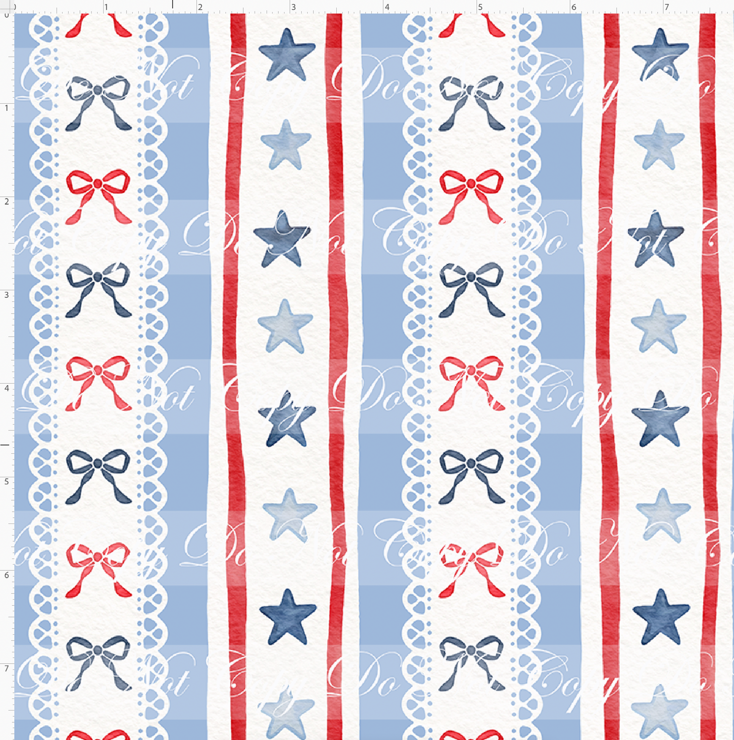 American Heritage - Bows and star stripe - small scale