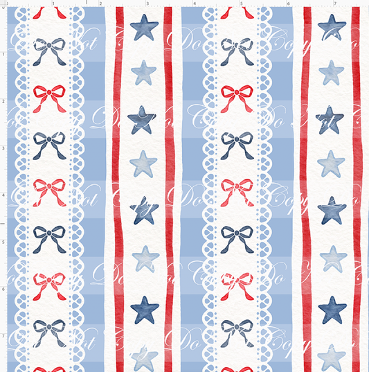 American Heritage - Bows and star stripe - small scale