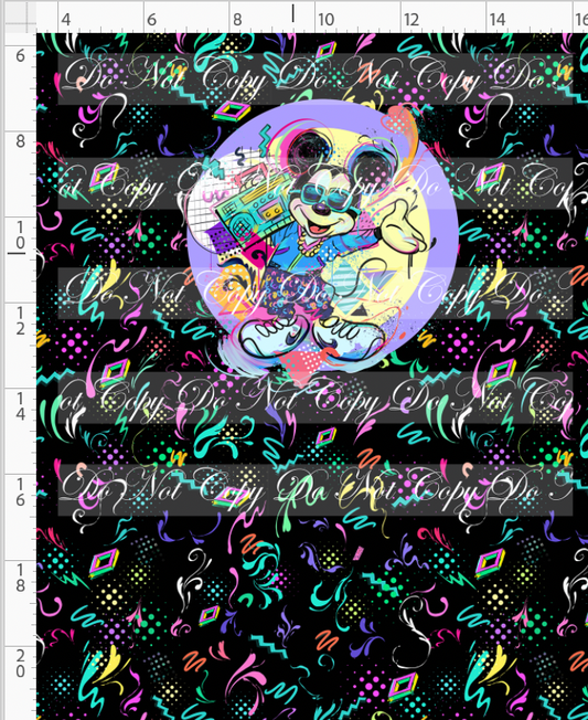 Artistic 80s-Panel-Black-Boy Mouse-child