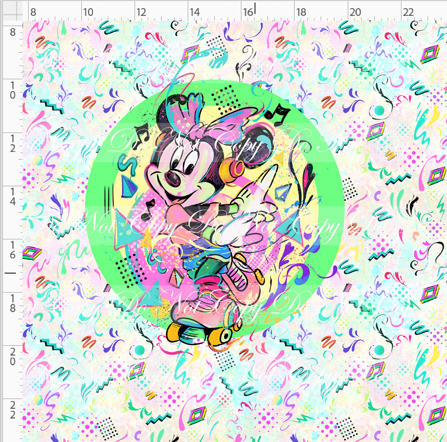 Artistic 80s-Panel-Light Pastel-Girl Mouse-adult