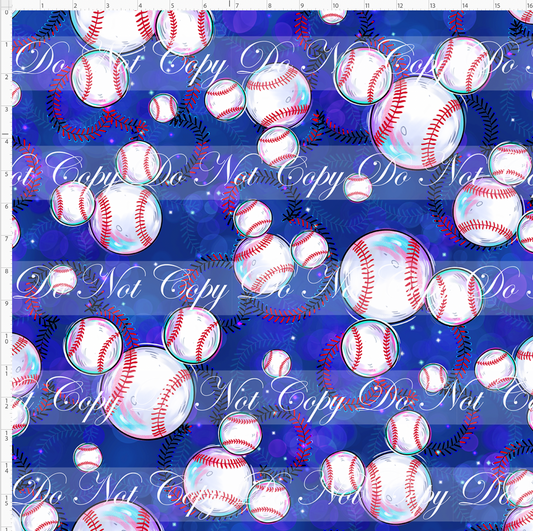 Baseball Dream Team - mouse head baseballs - blue - large scale