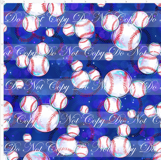 Baseball Dream Team - mouse head baseballs - blue - small scale