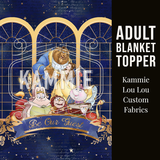 Be Our Guest - Ballroom Scene - Full Size Blanket Panel 58W x 72H