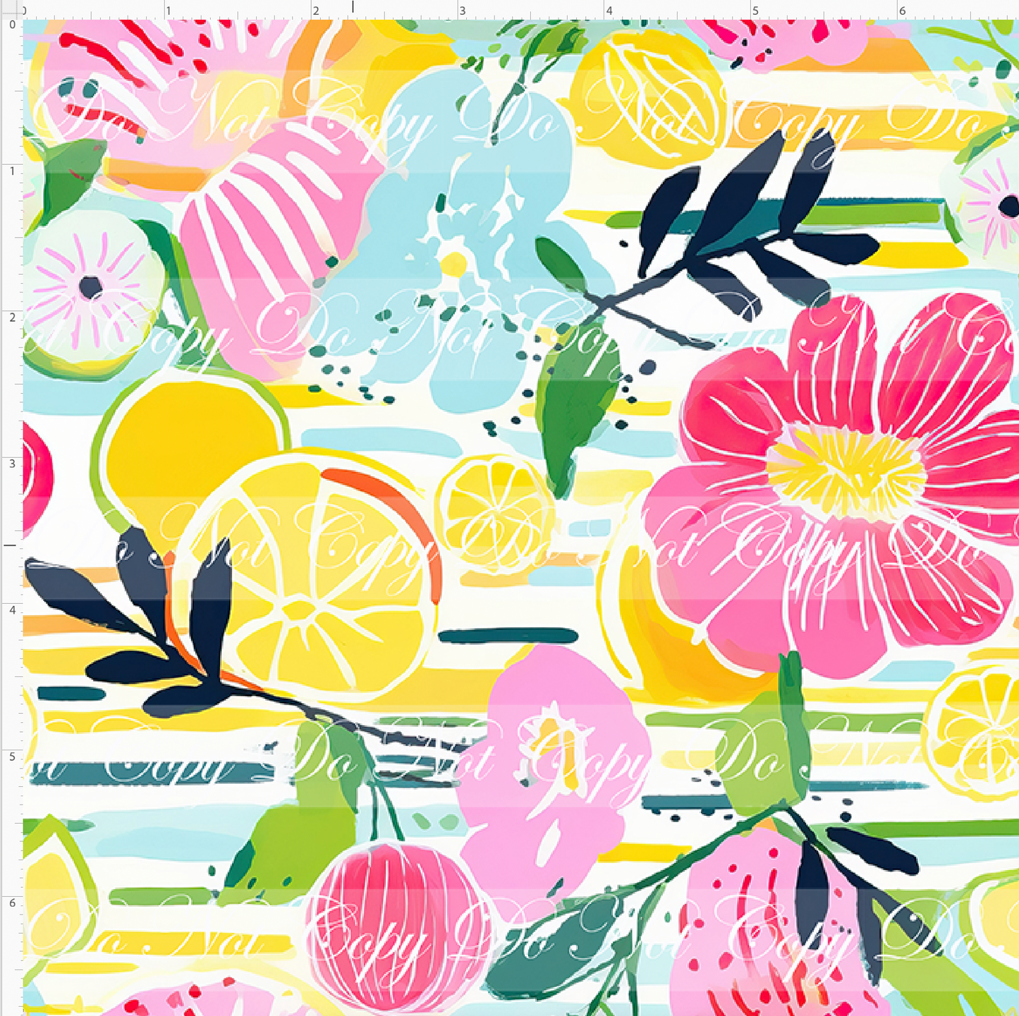 Bold Florals - Neon - Citrus & Floral - REGULAR SCALE