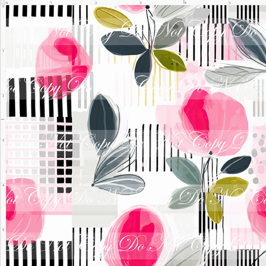 Bold Florals - Pink Tulips - SMALL SCALE