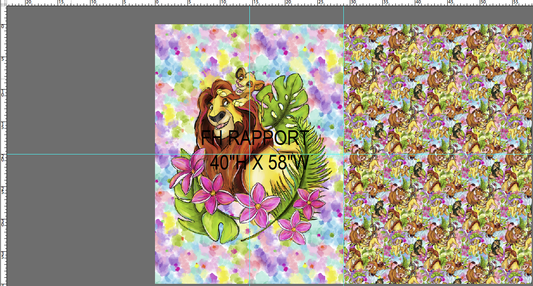 Born to Be King - Childrens Blanket Panel 58W x 36H