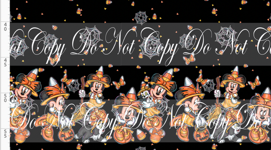 Candy Corn Mouse-double border-Black