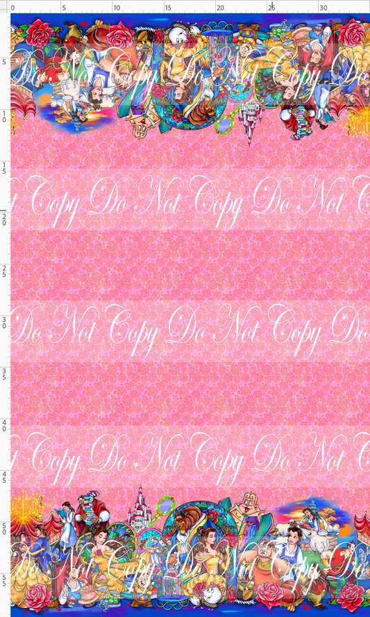 Castle of Roses - Double Border - Pink Roses