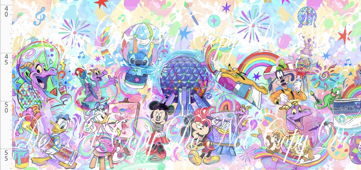 Celebrate the arts - double border - color