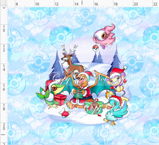 Christmas Critters - Panel - Presents - Adult