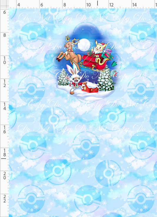Christmas Critters - Panel - Sleigh - Child