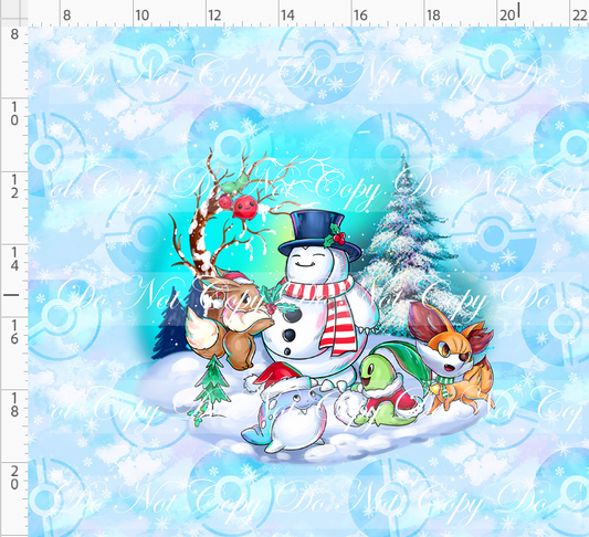 Christmas Critters - Panel - Snowman - Adult