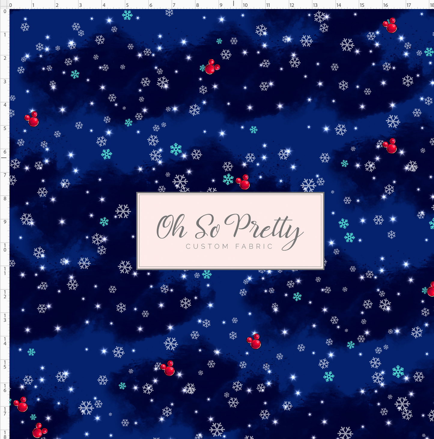 Christmas Globes - Background - Navy