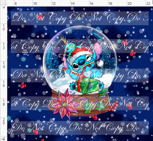Christmas Globes - Panel - 626 Globe - Navy - adult