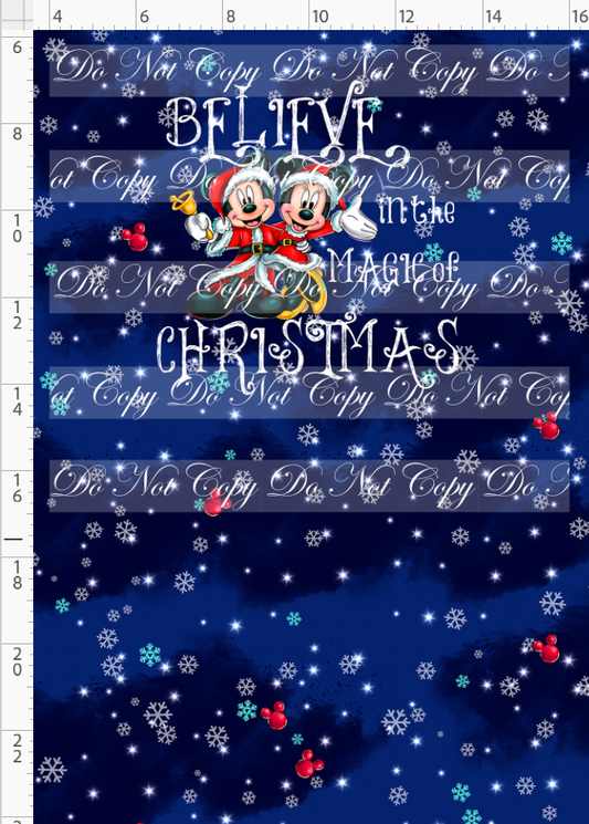 Christmas Globes - Panel - Believe - Navy - child