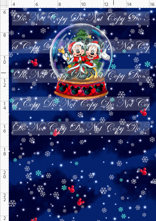 Christmas Globes - Panel - Mouse Globe - Navy - child