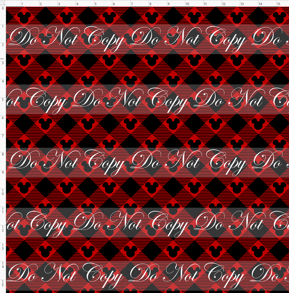 Christmas Mouse Classic - Bias Buffalo Plaid - red - regular scale