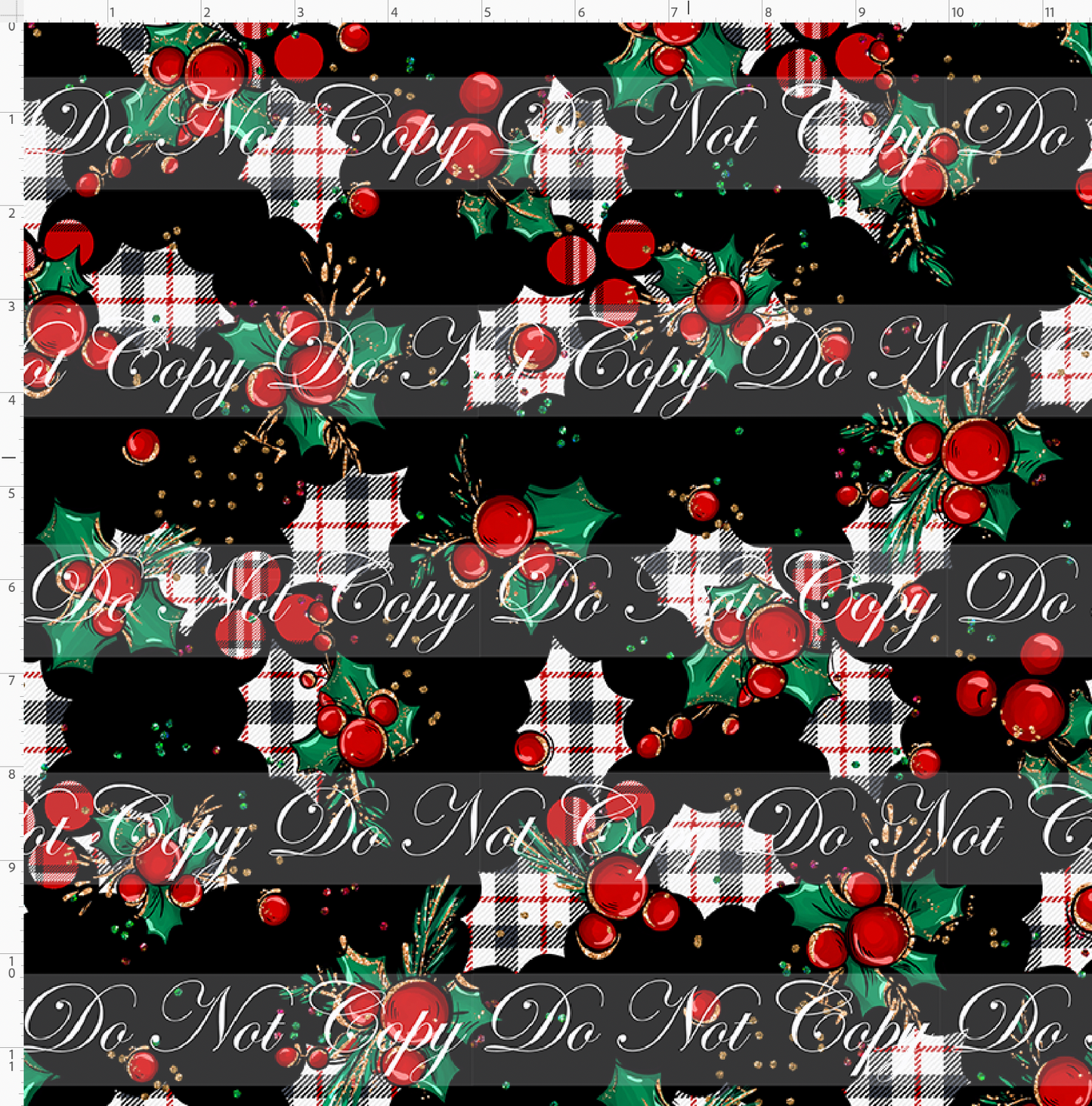 Christmas Mouse Classic-holly-black plaid-small scale