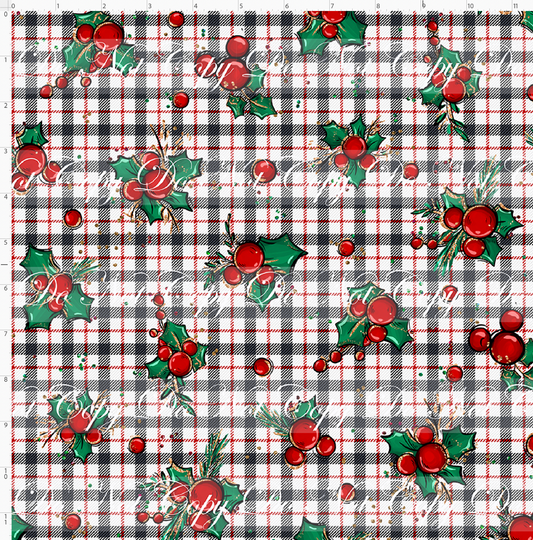 Christmas Mouse Classic-holly-plaid-regular scale