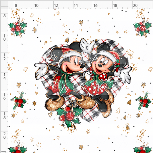 Christmas Mouse Classic-panel-plaid heart-adult