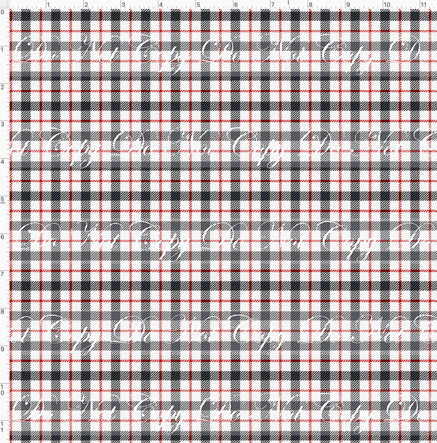 Christmas Mouse Classic-plaid-black white-regular scale
