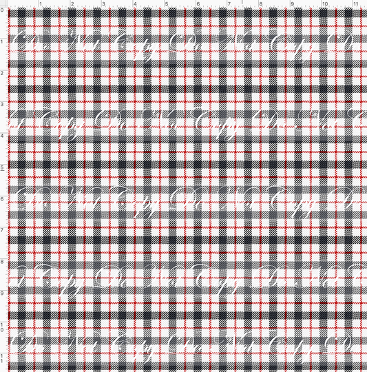 Christmas Mouse Classic-plaid-black white-regular scale