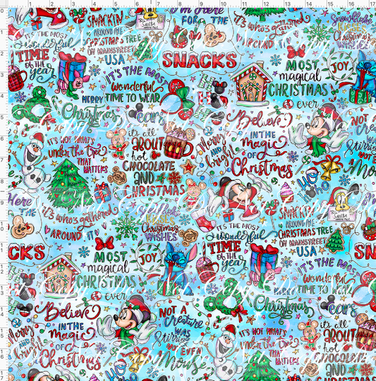 Christmas Mouse Favorite Doodles - Main - Blue - Regular Scale