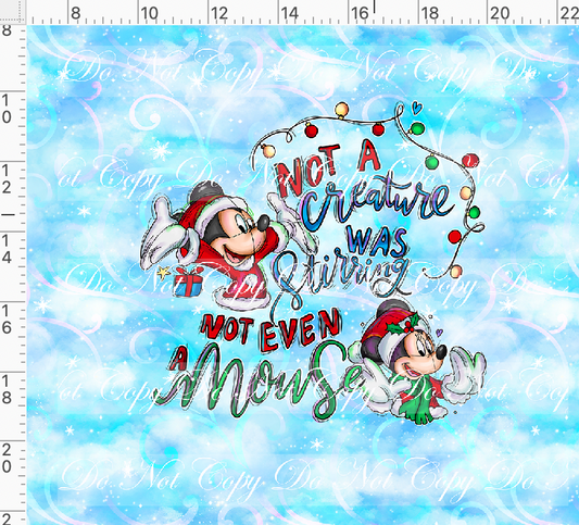 Christmas Mouse Favorite Doodles - Panel - Blue - Mouse - adult