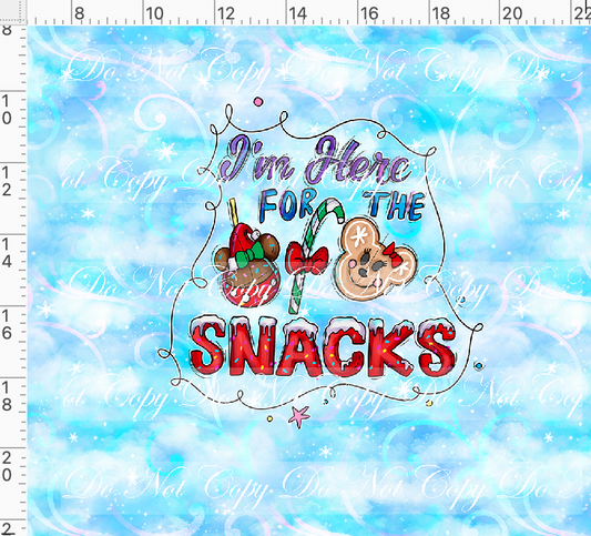 Christmas Mouse Favorite Doodles - Panel - Blue - Snacks - adult