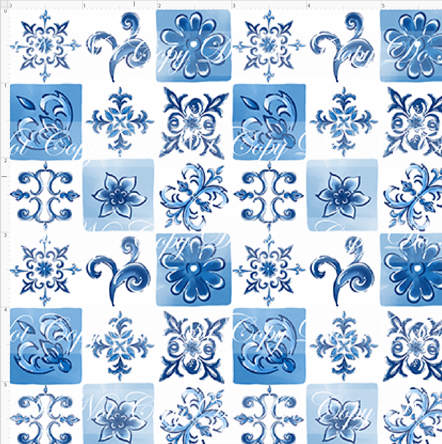 Citrus Sol - Blue Tiles - Small Scale