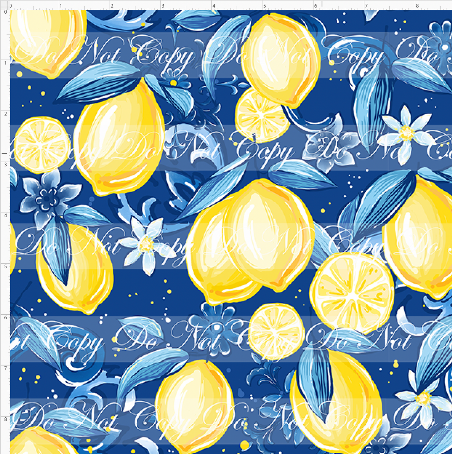 Citrus Sol - Navy Lemons - Regular Scale
