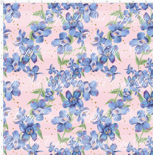 Easter Wonderland - Peach and Blue Floral
