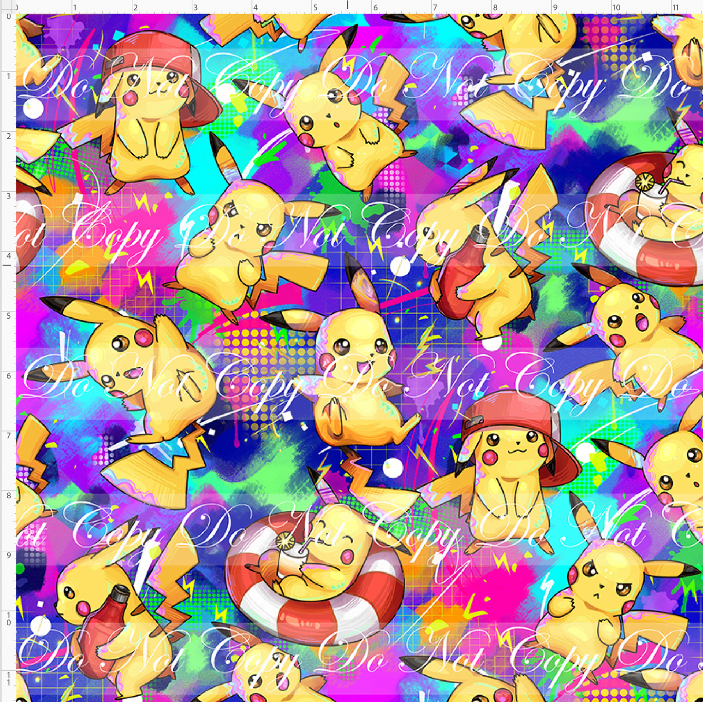 Elemental Critters - Chuchu - neon background - regular scale